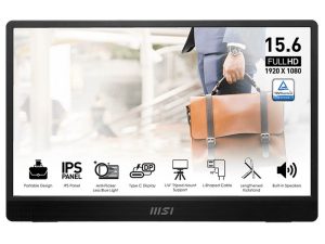 Monitor 15.6" MSI Portable PRO MP161 E2U IPS, FHD, 2xType-C, Alt mode, 15W PD, Speakers, Tilt