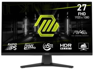 Monitor 27" MSI MAG 272F Gaming Rapid IPS, 200Hz, 0.5ms, FHD, HDMI, DP, Tilt, VESA, Headphone-out