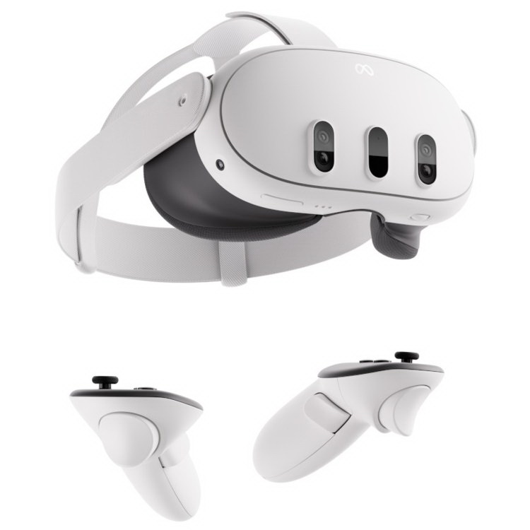 Virtual Reality Headset Meta Quest 3 512GB w/Two Controllers Gaming