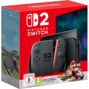 Nintendo Switch 2 Console Black EU Red/Blue w/Mario Kart World Bundle