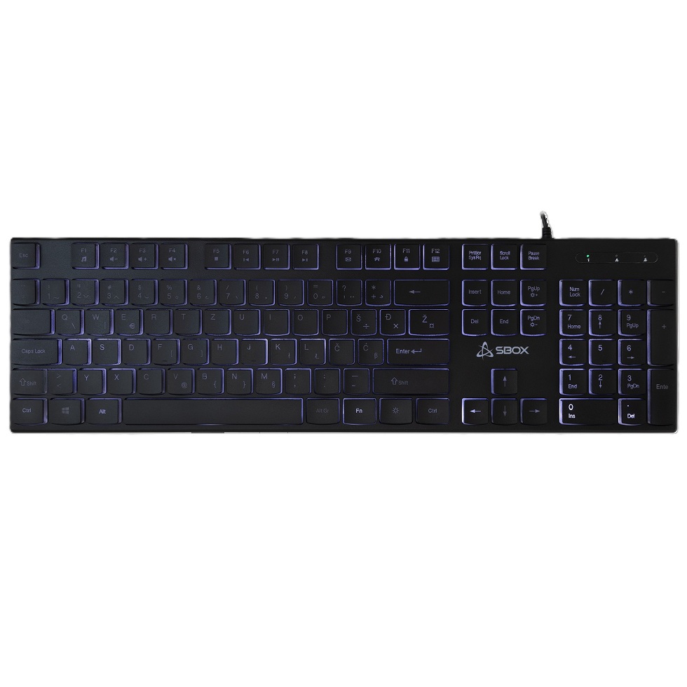 Keyboard SBOX K-22 USB Black Backlight